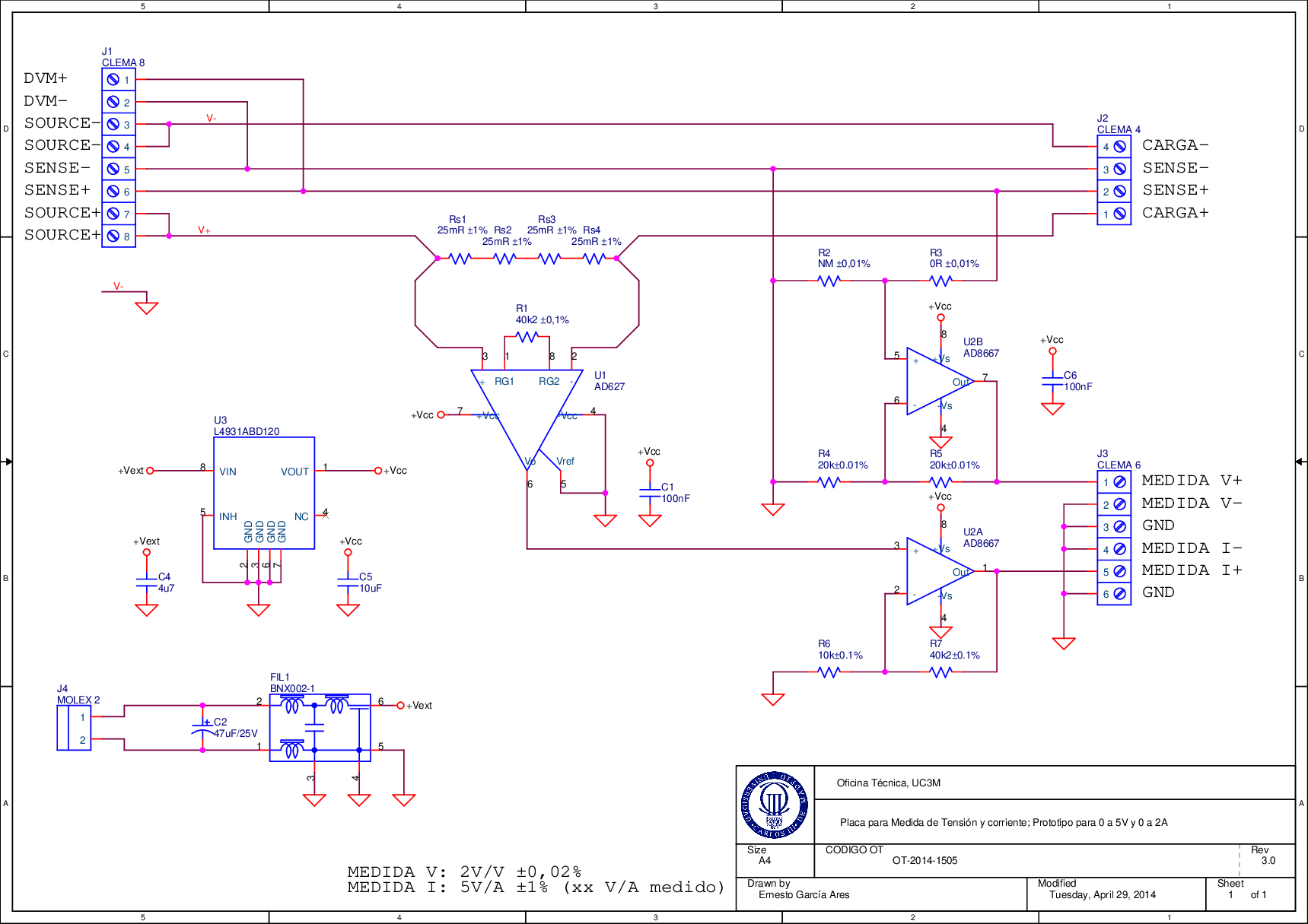 0-5 V and 0-2 A (10 W max.) prototype.